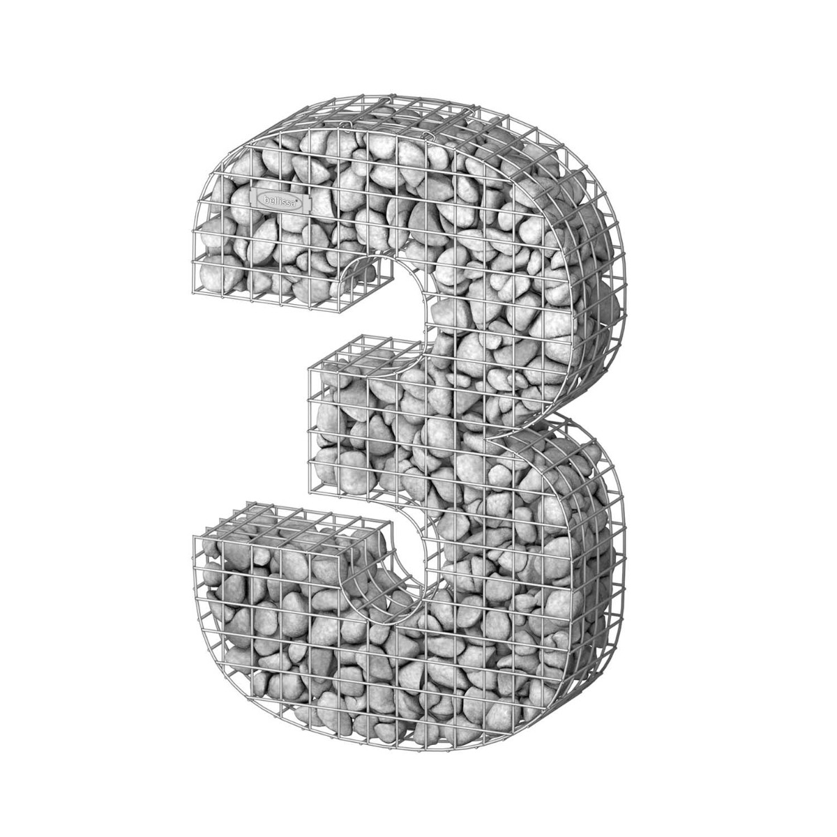 Gabionen ziffern 0, 1, 2, 3, 4, 5, 6, 7, 8, 9
