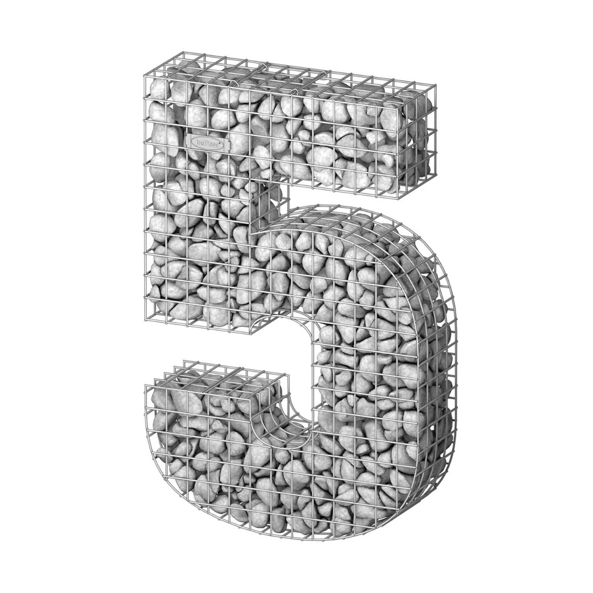 Gabionen ziffern 0, 1, 2, 3, 4, 5, 6, 7, 8, 9
