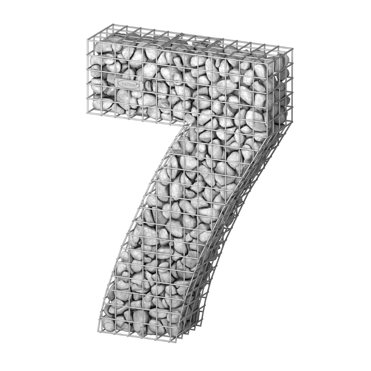 Gabionen ziffern 0, 1, 2, 3, 4, 5, 6, 7, 8, 9