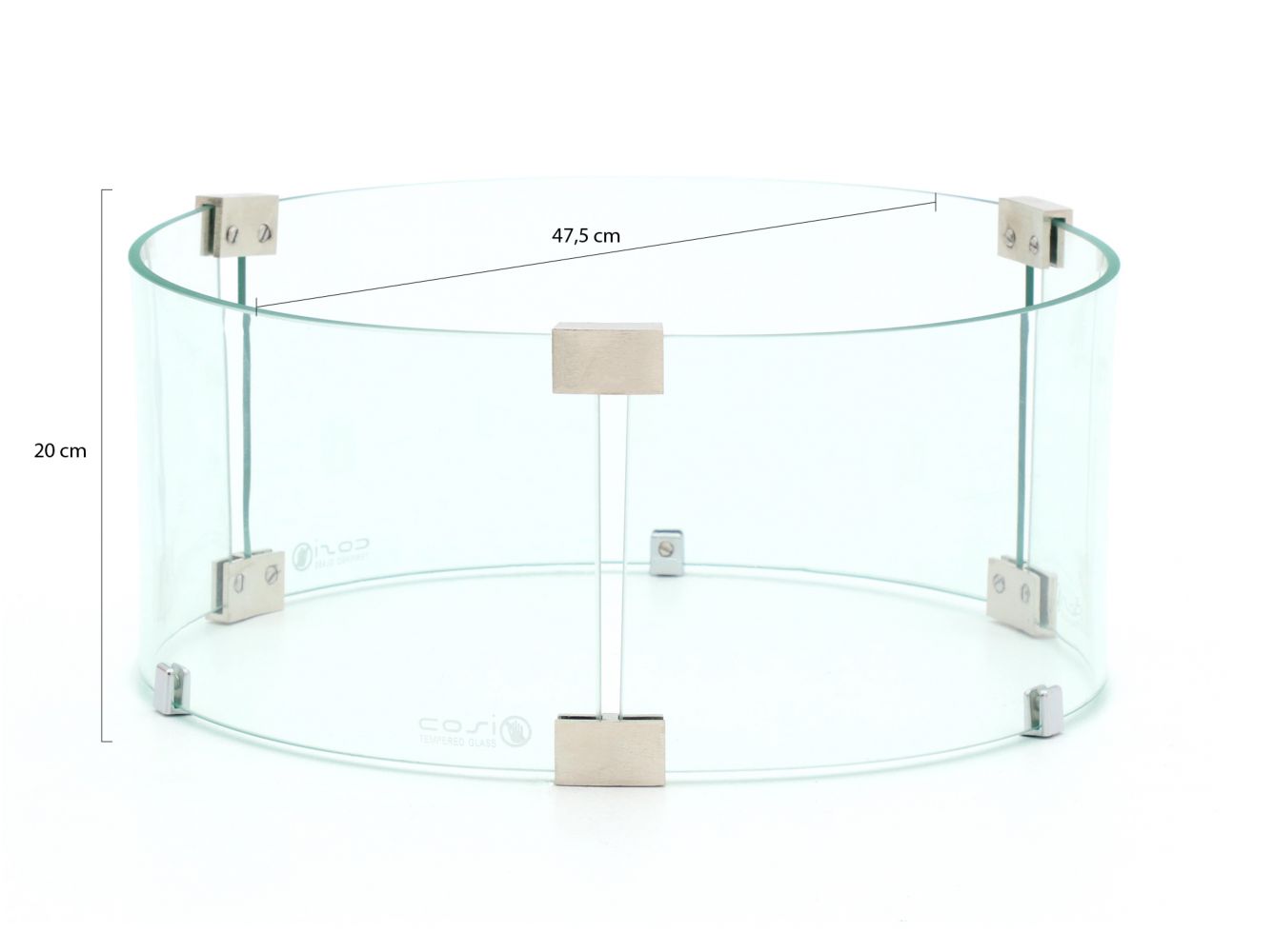Galsset rond afmetingen