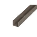 Alu U-BodenProfil Grau Braun / Taupe 2 Meter lang  