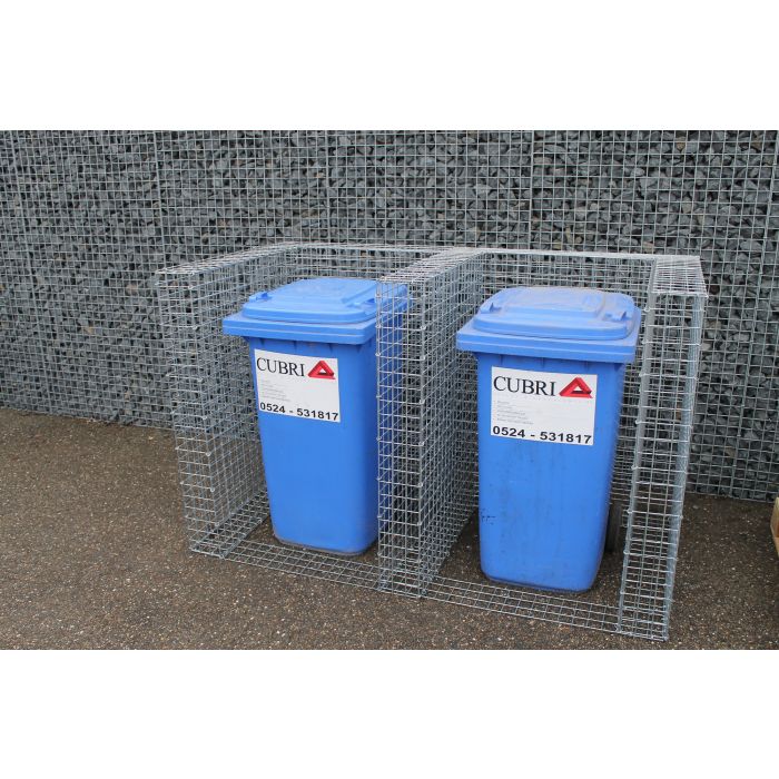 Gabionen Mülltonnenboxen Duo