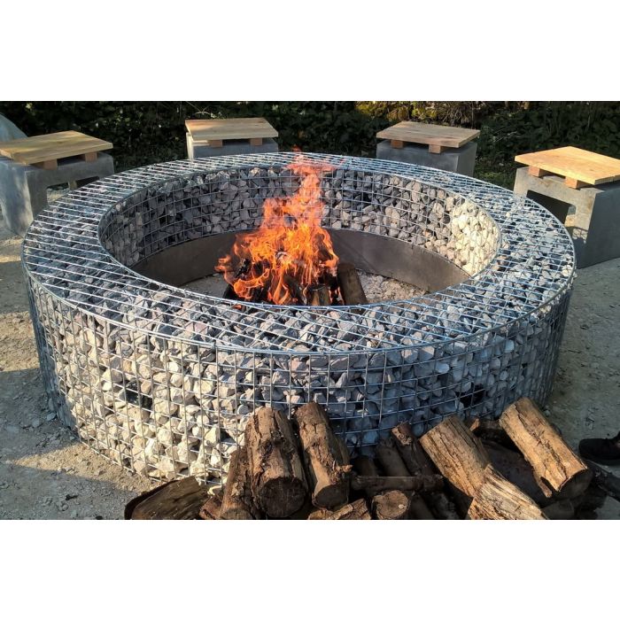Gabionen Feuerstelle XL