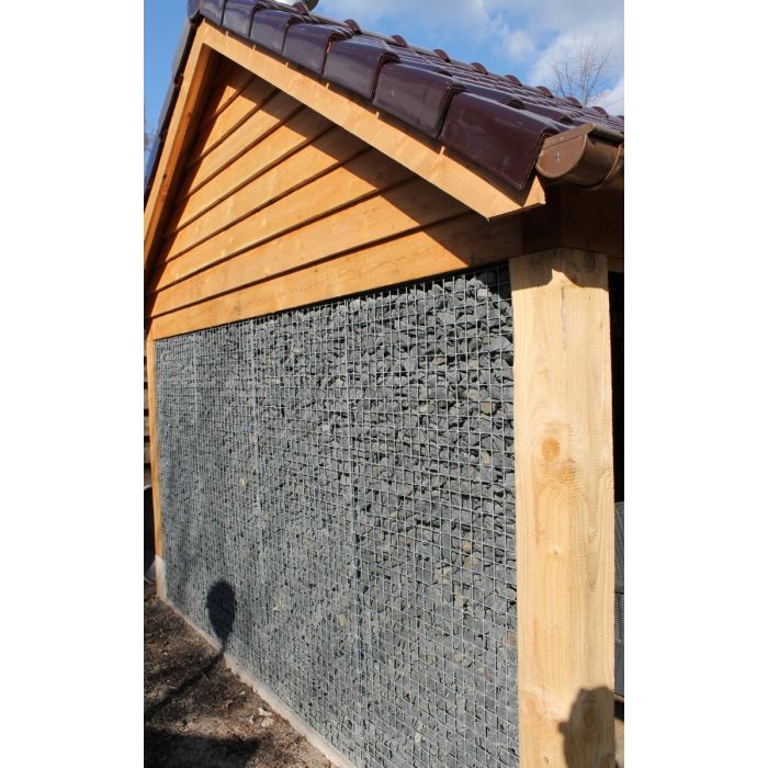 Schanskorf lxhxb 1m x 2m x 0,17m met Basalt breuksteen 56-75mm