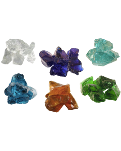 Glasbrocken Bruchsteine 6 Farben