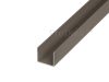 Alu U-Profil Taupe 2 Meter lang inkl. 2 Verbinder