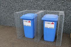 Gabionen Mülltonnenboxen Duo