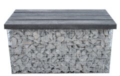 Gabionenbank Auflage Recycling-Kunststoff