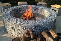 Gabionen Feuerstelle XL