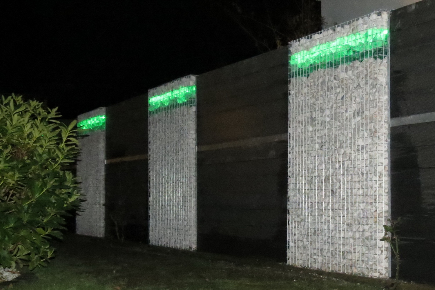 Gabionen LED Beleuchtung