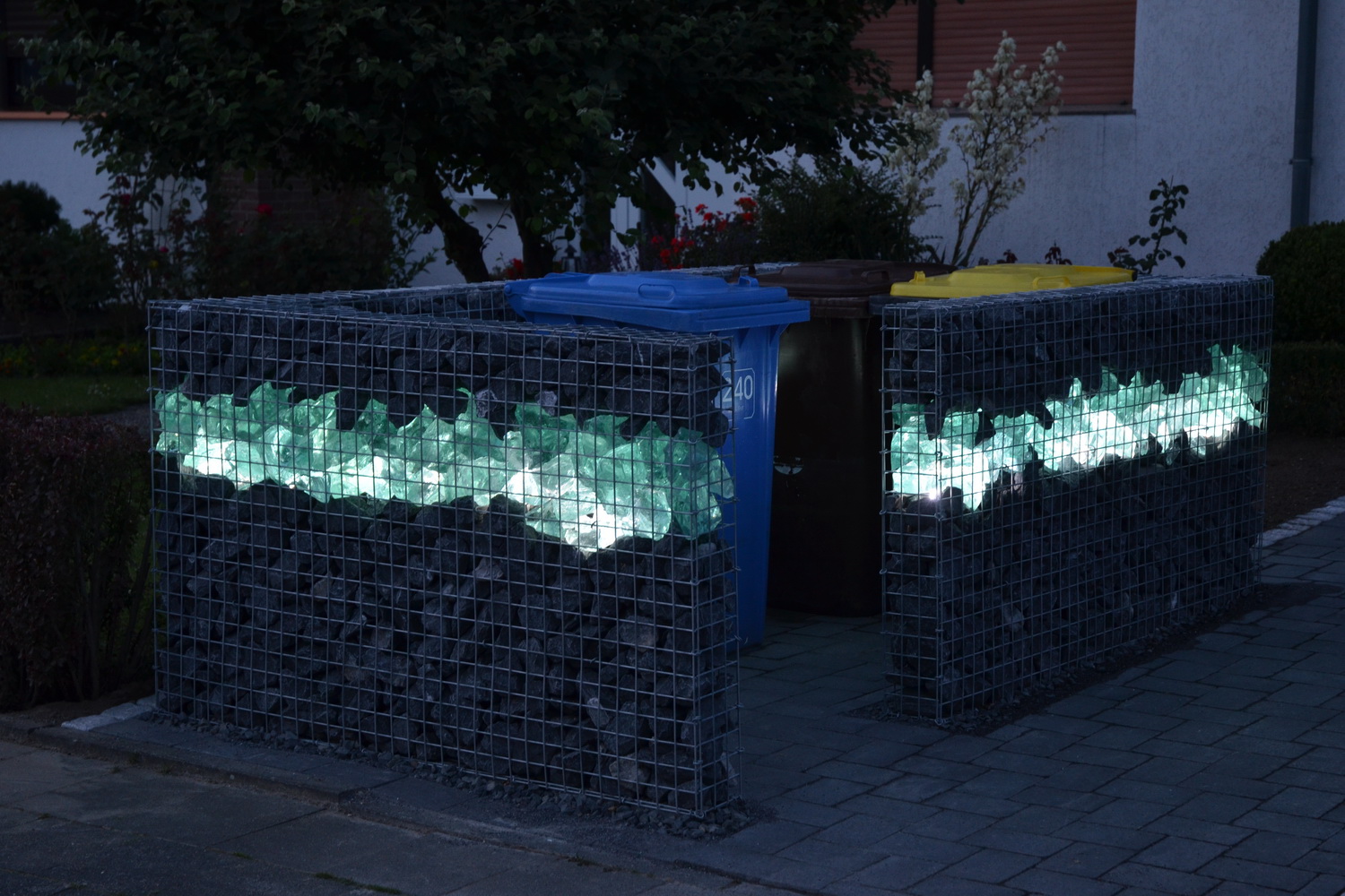 Gabionen LED Beleuchtung