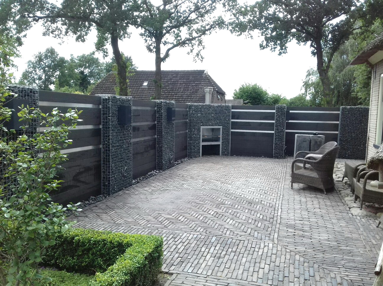 WPCGartenzaunSet 180cm lang