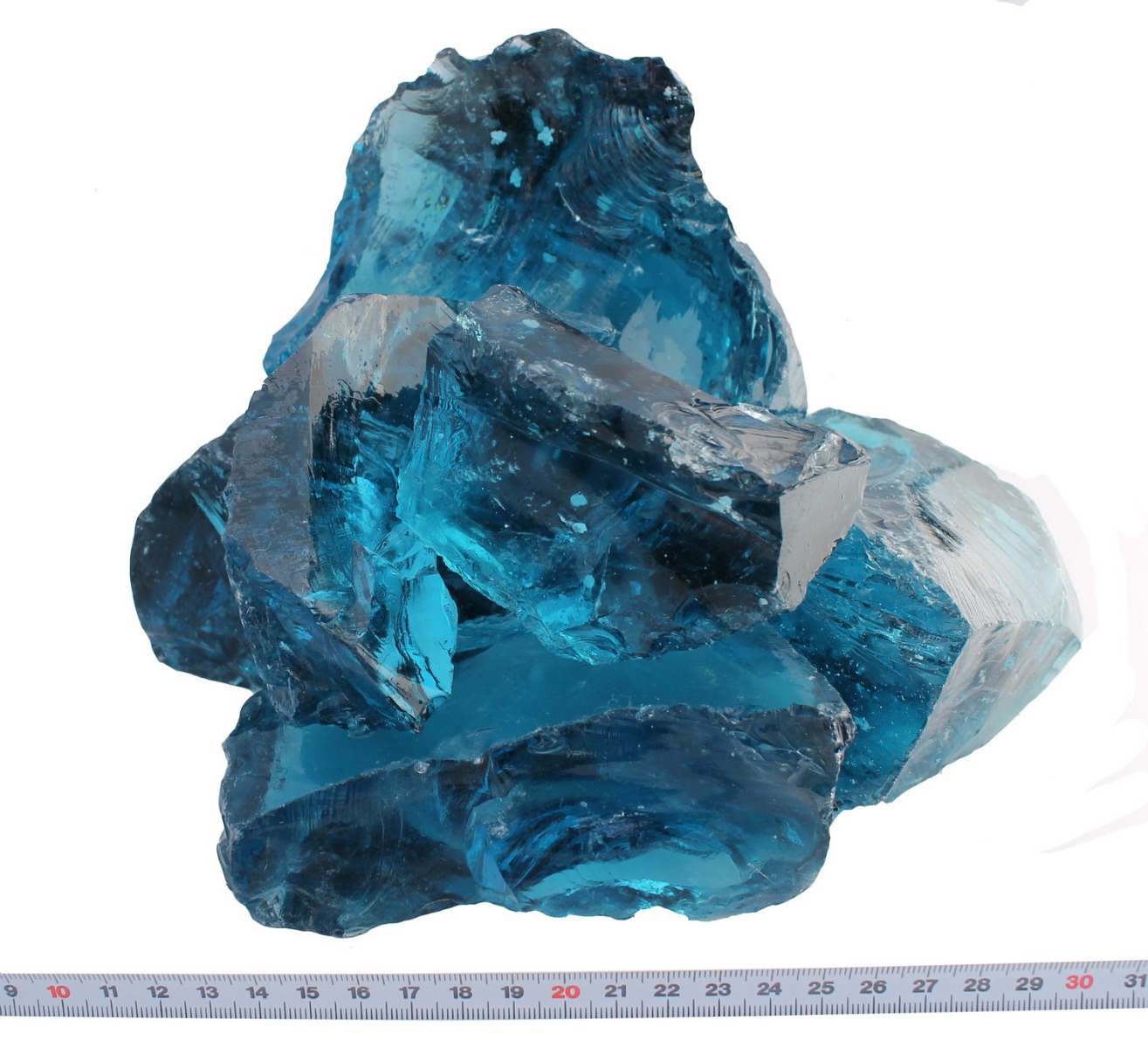 Glasbrocken Ozeaan Blau 80-120mm
