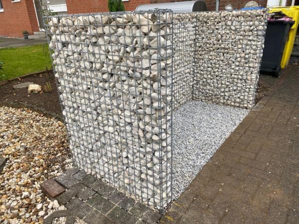 Gabionen Mülltonnenverkleidung Gabionen Mülltonnenverkleidung