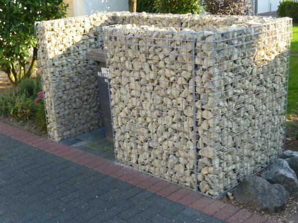 Gabionen Mülltonnenverkleidung! Gabionen Mülltonnenverkleidung!