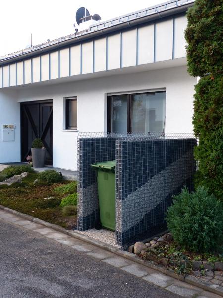 Gabionen Mülltonnenverkleidung Gabionen Mülltonnenverkleidung