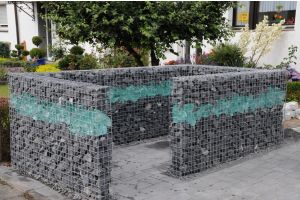 Gabionen Mülltonnenverkleidung