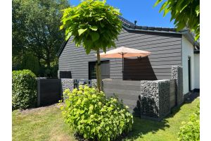 WPC Sichtschutzzaun mit Gabionen – WPC-zaun mit Gabionen