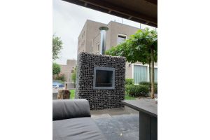 Kubuskamin Gabionen – Gartenkamine. Kubuskamin Gabionen