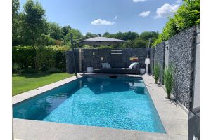 WPC Sichtschutzzaun mit Gabionen – WPC-zaun mit Gabionen