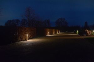 Gartenkamine – Gabionen LED beleuchtung. Gartenkamine