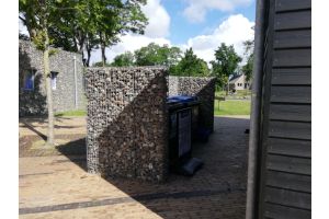 Gabionen Mülltonnenverkleidung Geschäftsanwendungen – Gabionen Mülltonnenverkleidung. Gabionen Mülltonnenverkleidung Geschäftsanwendungen