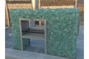 Kamin Bef Llt mit Glasbrocken – Glasbrocken. Kamin Bef Llt mit Glasbrocken