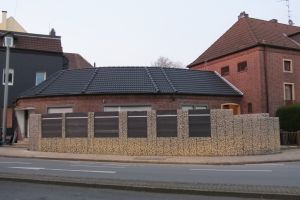 WPC Sichtschutzzaun mit Gabionen – WPC-zaun mit Gabionen