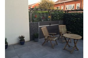 WPC Sichtschutzzaun mit Gabionen – WPC-zaun mit Gabionen