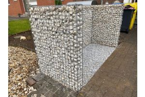 Gabionen Mülltonnenverkleidung – Gabionen Mülltonnenverkleidung. Gabionen Mülltonnenverkleidung