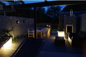 Gabionen mit Gartenkamine – Gartenkamine. Gabionen mit Gartenkamine