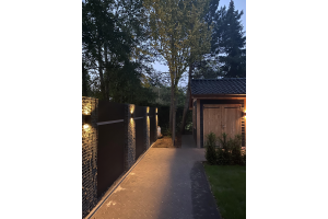 WPC Sichtschutzzaun mit Gabionen – WPC-zaun mit Gabionen