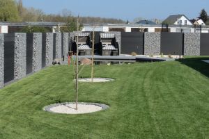WPC Sichtschutzzaun mit Gabionen – WPC-zaun mit Gabionen