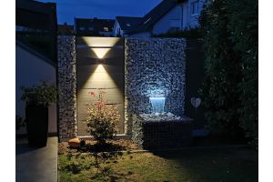 WPC Sichtschutzzaun mit Gabionen – WPC-zaun mit Gabionen