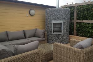 Deutscher Eckkamin – Gartenkamine. Deutscher Eckkamin