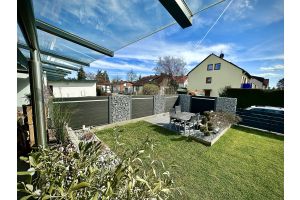 WPC Sichtschutzzaun mit Gabionen – WPC-zaun mit Gabionen