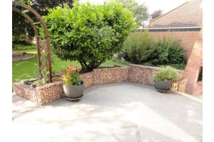 Gabione mit Grauwacke Bruchstein – Gabionen