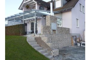 Gabionen Gartnerkamin – Yellow Sun Bruchstein. Gabionen Gartnerkamin