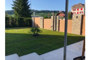 WPC Sichtschutzzaun mit Gabionen – WPC-zaun mit Gabionen