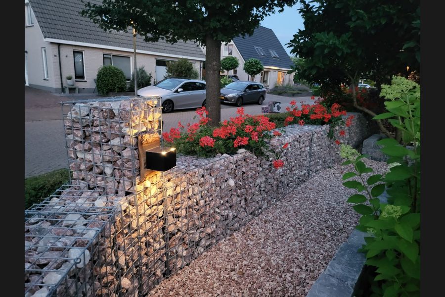 Gabionen LED beleuchtung