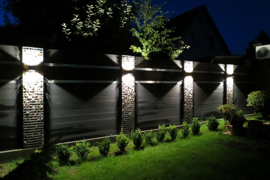 Gabionen LED beleuchtung