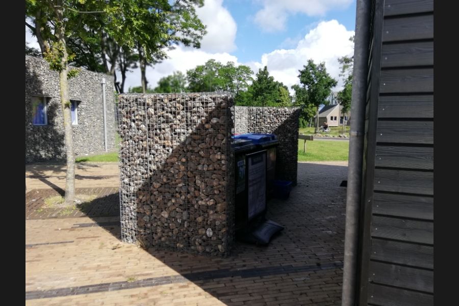 Gabionen Mülltonnenverkleidung Geschäftsanwendungen Gabionen Mülltonnenverkleidung Geschäftsanwendungen
