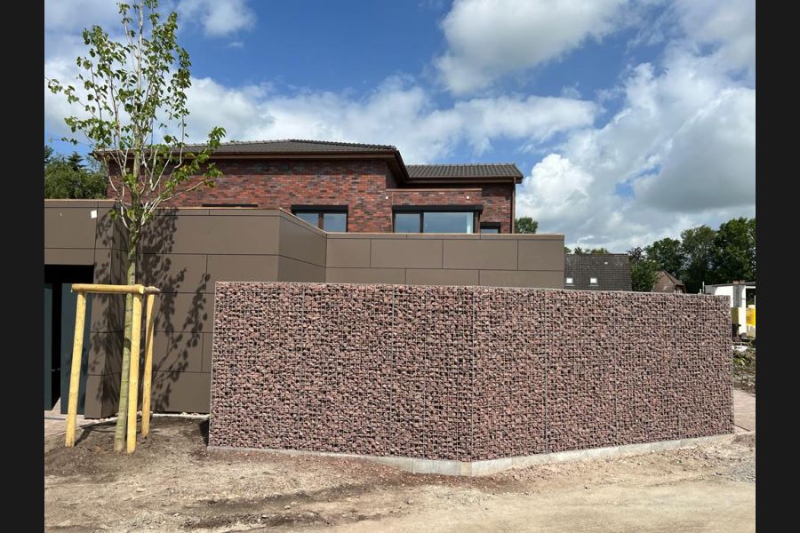 Basalt Braun Gabionen Sichtschutz Basalt Braun Gabionen Sichtschutz