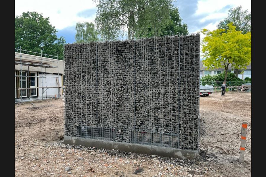 Gabionen Umbau für eine Wärmepumpenanlage Gabionen Umbau