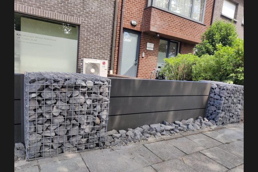 Gabionen WPC-zaun Gabionen WPC-zaun