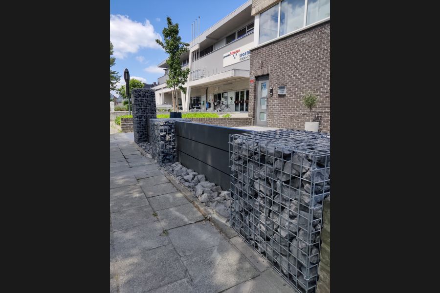 Gabionen WPC-zaun Gabionen WPC-zaun