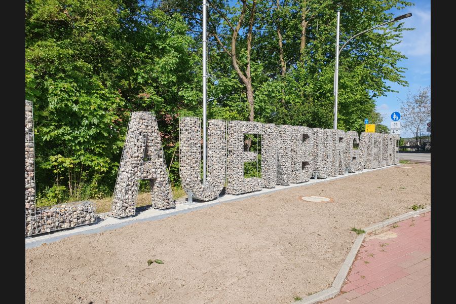 Gabionen Buchstaben aus Lauenburg Gabionen Buchstaben aus Lauenburg