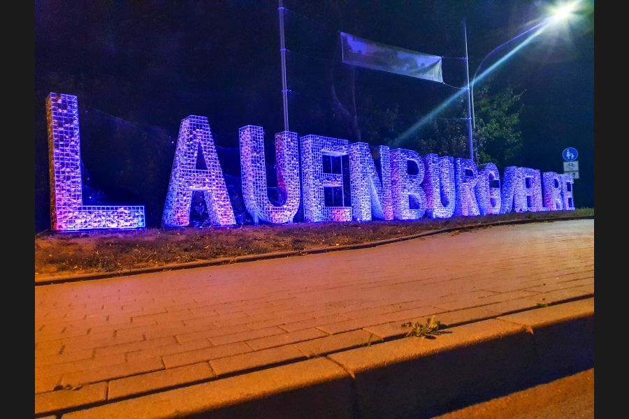 Gabionen Buchstaben aus Lauenburg