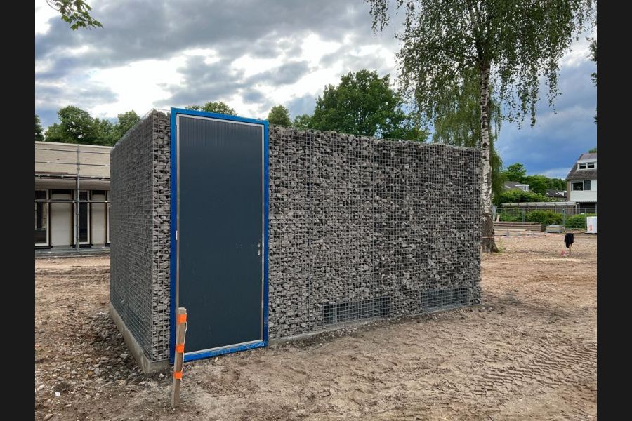 Gabionen Umbau für eine Wärmepumpenanlage Gabionen Umbau