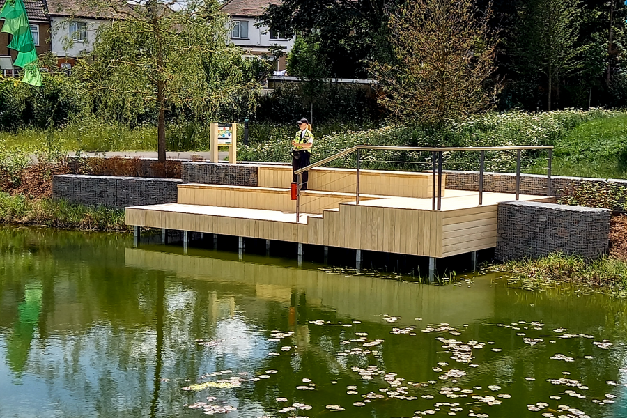 Claremont Park London Gabionen Claremont Park London Gabionen
